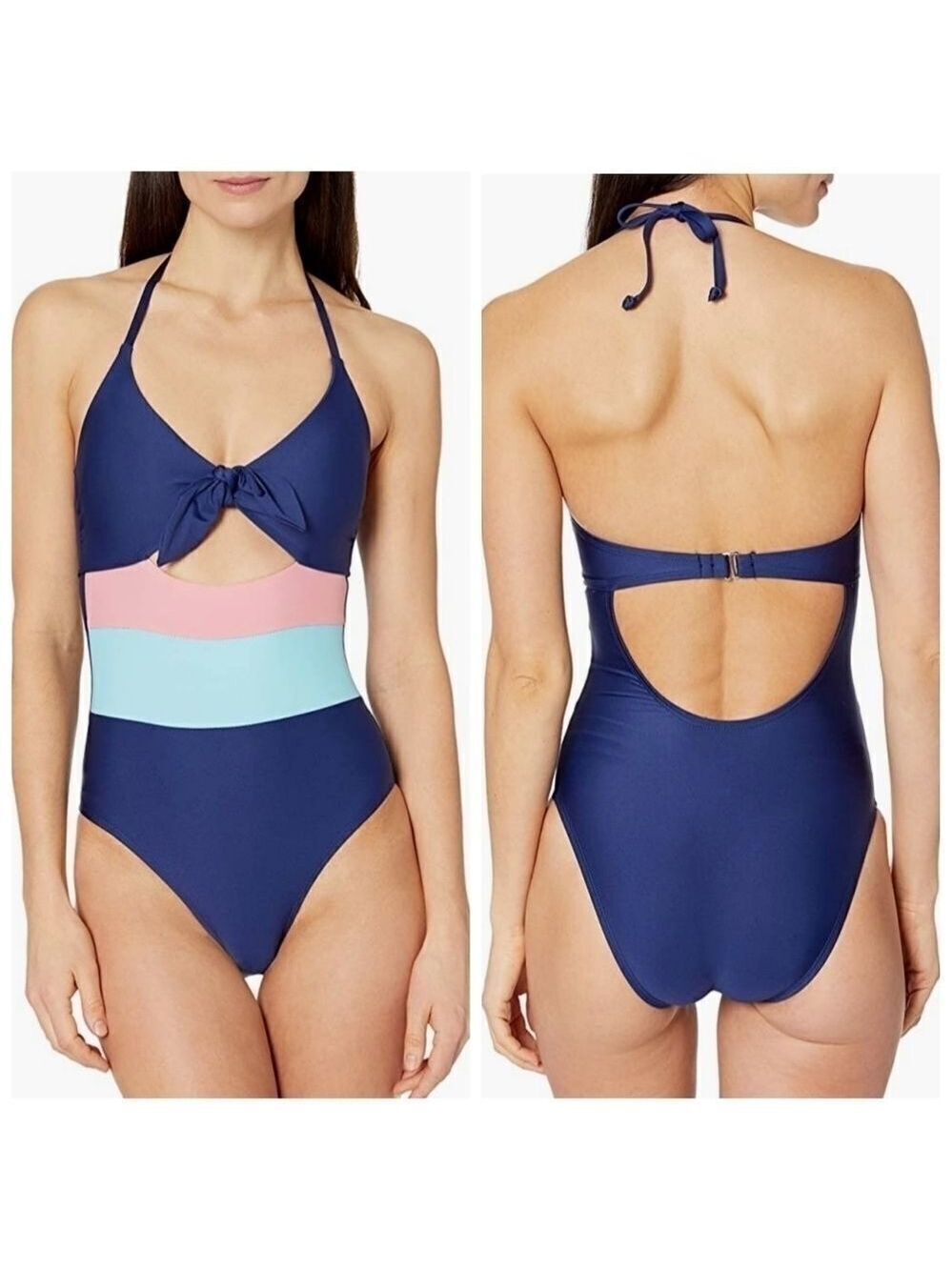 Nwot Splendid Front tie Key hole onepiece swimwear